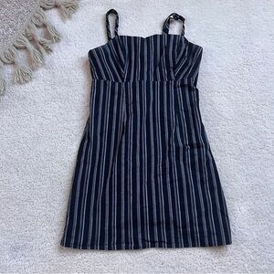 Striped Dress XS- LBD w/ white